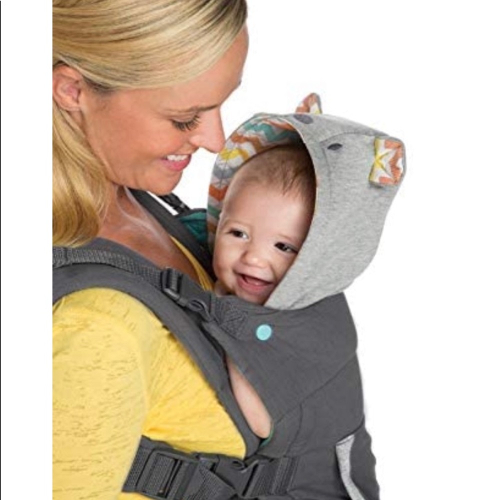 Infantino Cuddle Up Baby Carrier Bear Removable Hood 12-40 lbs
